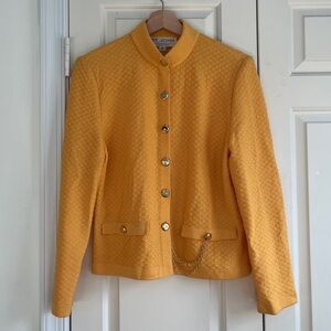 St. John Collection Yellow Blazer with Gold Buttons